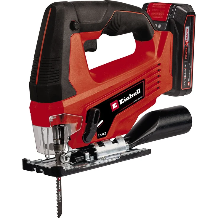 Einhell Akku-Stichsäge TC-JS 18/70 Li, Set, mit 2,5 Ah Akku und Ladegerät, für exakte Schnitte bis 70 mm Tiefe – Bild 1