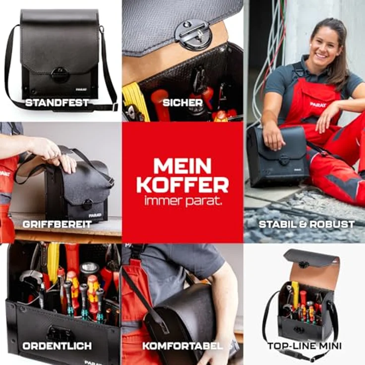 PARAT 30000581 Top-Line Werkzeugtasche, mit Mittelwand (Ohne Inhalt) – Bild 10