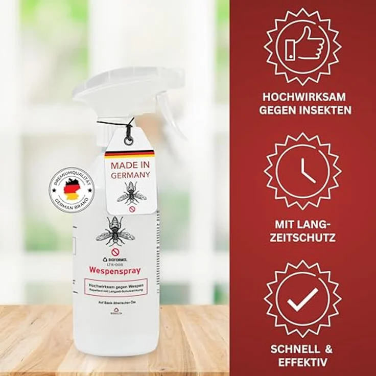 BIODELTA Wespenspray LTK-008, effektives Anti-Wespen-Spray, fleckenfrei für Garten, Terrasse und Grillen, 500 ml – Bild 4