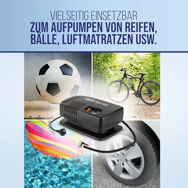 alca® Kompressor Auto und Fahrrad elektrische Luftpumpe, 230V Luftkompressor, 8,6 bar, Steckdose – Bild 5