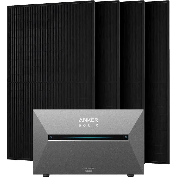 Anker SOLIX 2000W Balkonkraftwerk + Solarbank 3 Pro, 4×500W Module, IP65, 2.700 Wh Speicherkapazität