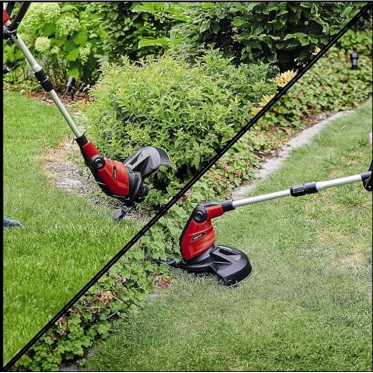 Einhell Elektro-Rasentrimmer GC-ET 4530 Set (Motorkopf 4-fach neigbar & 180° drehbar, Alu-Führungsholm stufenlos teleskopierbar, Flowerguard) – Bild 4
