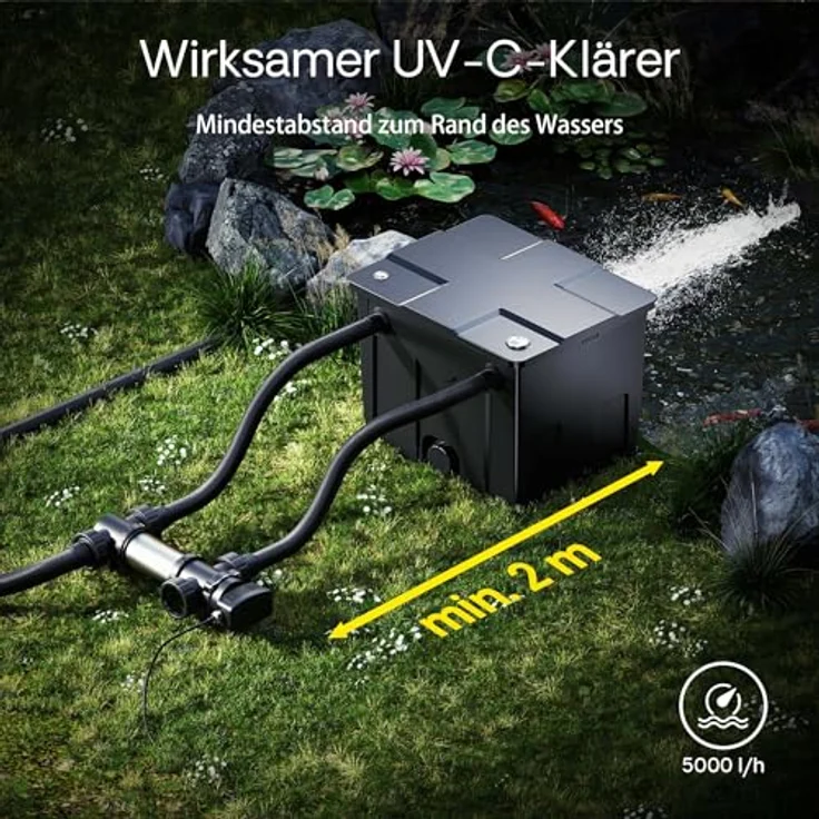 SunSun CUV-724 Edelstahl Teichklärer Wasserklärer Lichtfilter 24W - Sunsun – Bild 8