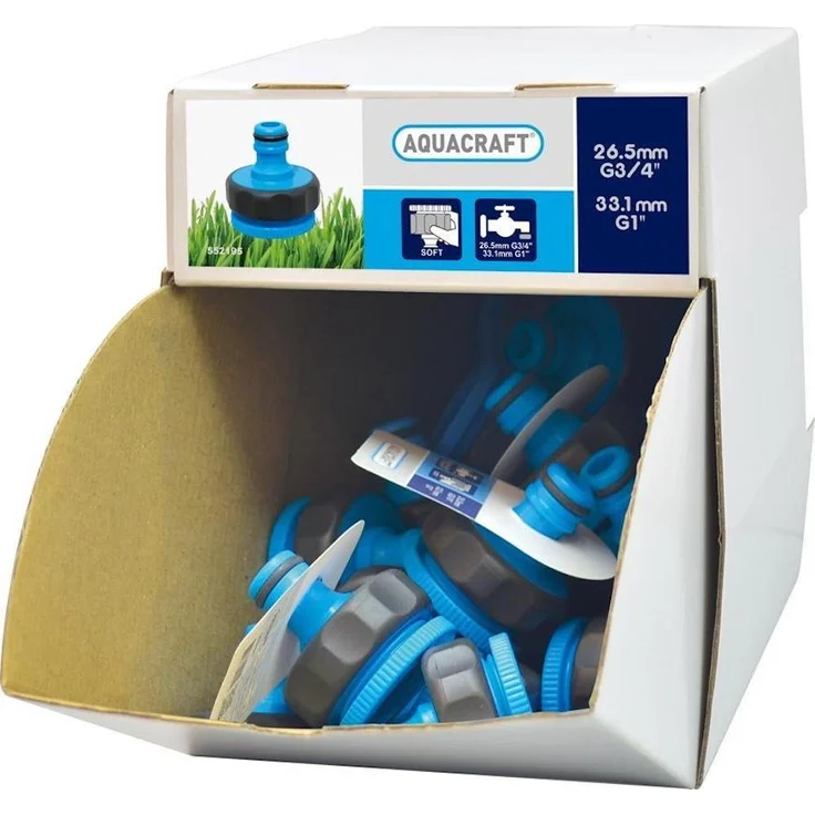 PROREGAL® Bewässerungssystem Anschlussstück, Adapter Softtouch 1"-3/4", hochwertiger weiblicher Faden, modernes Design, Aquacraft® 552195