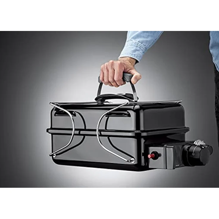 Weber Go-Anywhere, tragbarer Gasgrill mit 2100 W, 1 Zone, porzellanemaillierter Deckel, zuverlässige Zündung – Bild 10