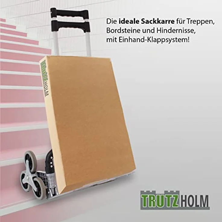 Aluminium Treppensackkarre klappbar 70 kg Treppensteiger Transportkarre Stapelkarre Treppen-Sackkarre - Preisvergleich – Bild 3