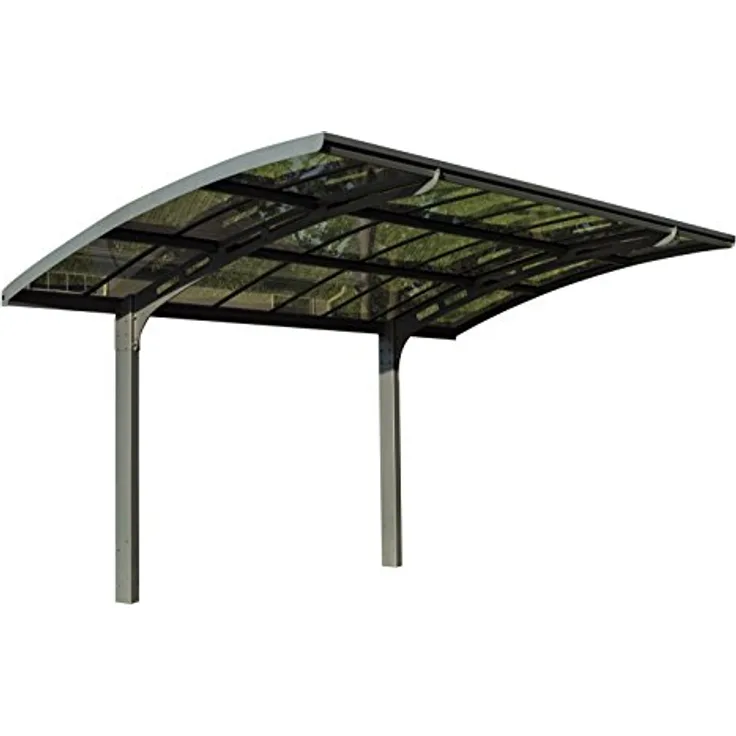 Canopia by Palram Arizona Breeze 5000, Carport Bausatz in Grau, 495 x 289 cm, Polycarbonat, rostfreies Aluminium, hohe Schneelast 75 kg/m²