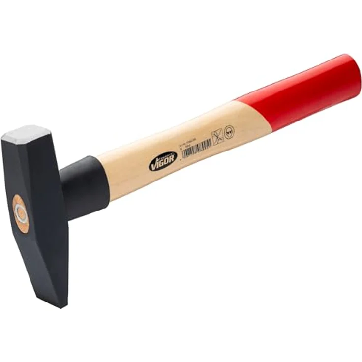 ViGOR Schlosserhammer V2662-500 500g Hickoryholzgriff, Gummi-Schlagschutz, Länge 320 mm – Bild 4