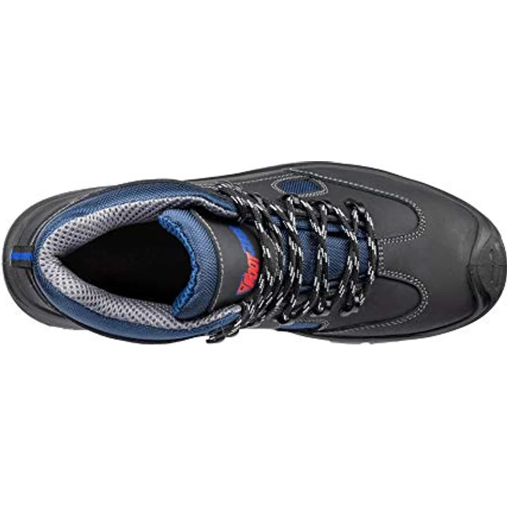 Footguard Safety Boots MID S3 SRC, Sicherheitsschuhe mit Stahlkappe und Stahlzwischensohle, schwarz/blau, Größe 46 – Bild 4