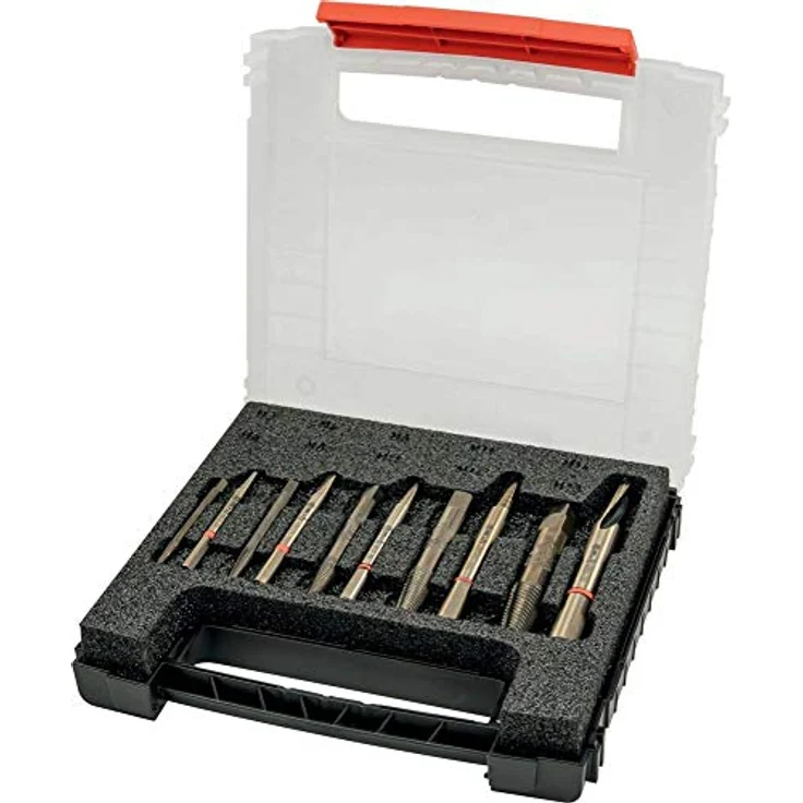 MOB 48764-200 Schraubenausdreher-Set, Chrom-Vanadium-Stahl mit selbst schneidendem Gewinde, optimierte Gewindelänge – Bild 2