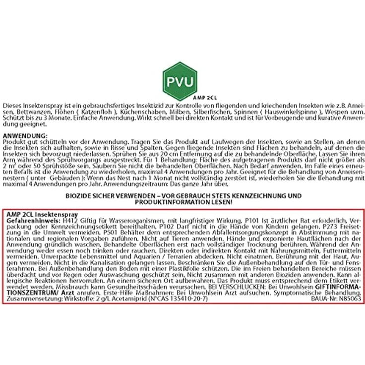 Pvu Ameisenspray 2x500ml | Mittel gegen Ameisen Innen & Aussen | Ameisengift flüssig auf Wasserbasis | Geruchlose Ameisenbekämpfung – Bild 2
