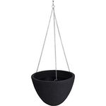 Spetebo Kunststoff Blumenampel Ø 33 cm anthrazit - Hängeampel Pflanzschale Hängeschale - Hänge Blumentopf