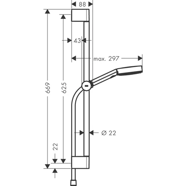 hansgrohe, Duschbrause, Pulsify Select Brauseset 105 3jet Relaxation (mattweiß) mit 3 Strahlarten und 11.40 l/min – Bild 4
