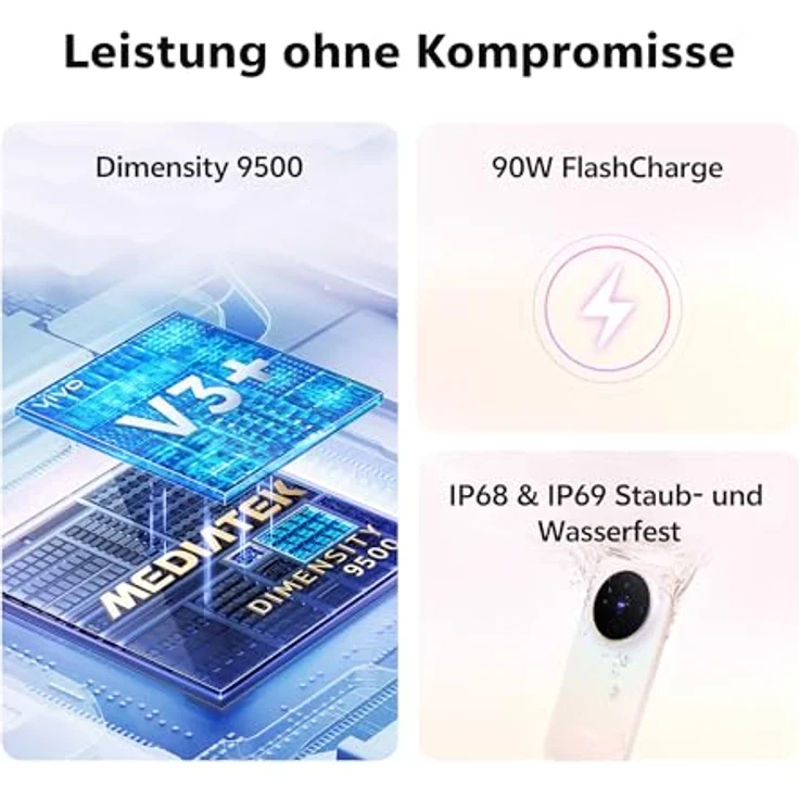 vivo X300 5G Smartphone, 12G RAM + 256G Speicher, 200 MP ZEISS Kamera, 6,31" Flachbildschirm, Dimensity 9500, IP68/IP69, Android 16, 3 Jahre Garantie – Bild 5