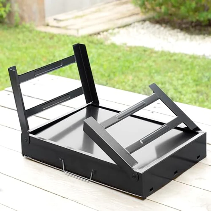 Klappbarer tragbarer Grill für die Verwendung mit Holzkohle BearBQ InnovaGoods – Bild 10