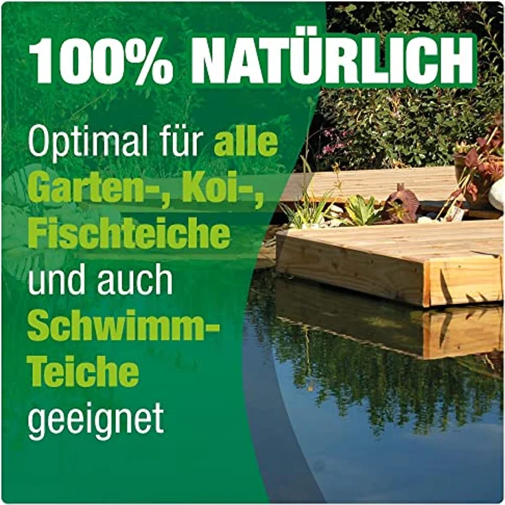 AQUALITY Gartenteich Bio-TeichKlärer 3in1 (Teichklar - Nachhaltig kristallklares Wasser, entfernt deutlich Trübungen im Teich + GRATIS Klarwasser Filtervlies), Inhalt:1 Liter – Bild 4