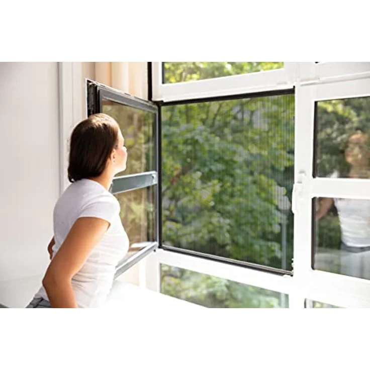 Schellenberg 50325 Fliegengitter für große Fenster Insektenschutz und Mückenschutz ohne Bohren, 150 x 300 cm – Bild 5