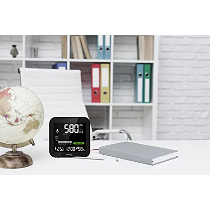 Technoline WL 1025, Thermometer + Hygrometer, Luftgütemonitor mit Innenluftüberwachung, Schwarz – Bild 8