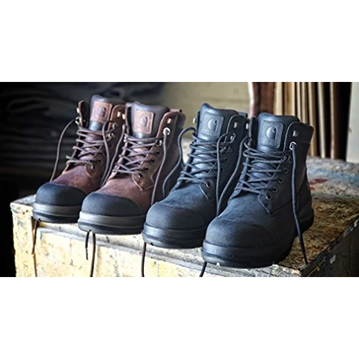 Carhartt Detroit 6 F702903, Wasserdichter S3 Sicherheitsschuh aus Vollnarbenleder mit Fiberglas-Zehenkappe, schwarz – Bild 7