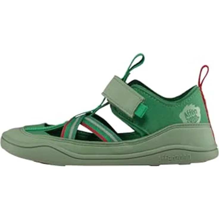 Affenzahn Kid's Sandale Vegan Breezy, Sicherheitssandalen mit natürlichem Laufgefühl, grün, Größe 26