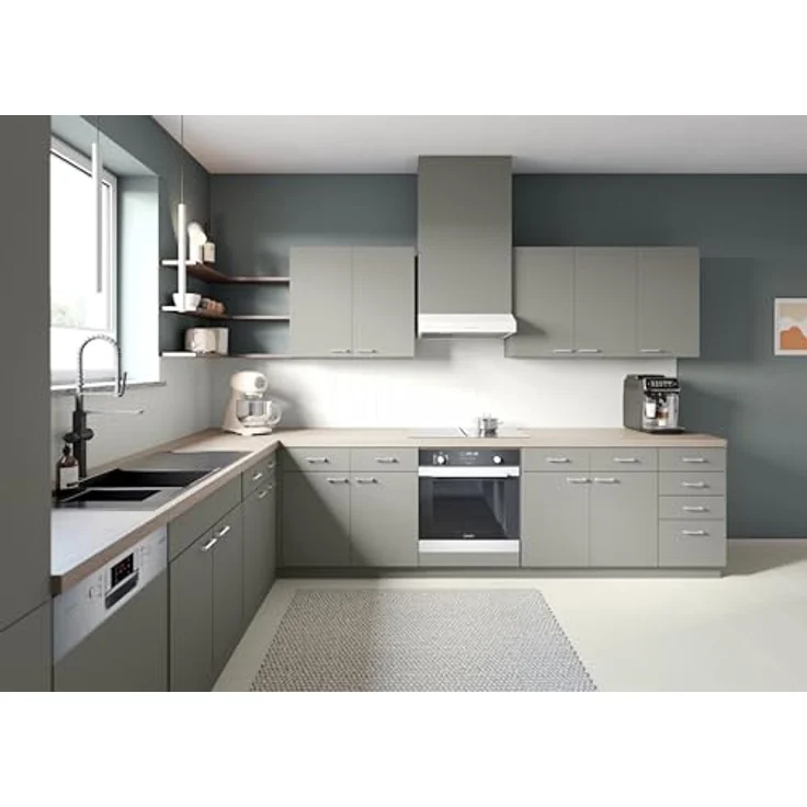 Alpina Möbellack Granit, seidenmatt, 750 ml, wasserbasiert, für Möbeloberflächen, reinigungsbeständig, für ca. 10 m² – Bild 4