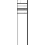 Siedle Briefkasten RG/SR 611-3/1 DG Raumspar-Briefkasten dunkelgrau-glimmer