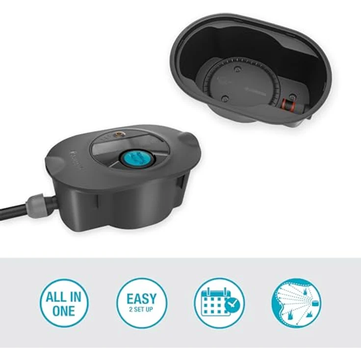 GARDENA AquaPrecise Bewässerungssteuerung, solarbetriebene All-in-One Lösung für Rasenflächen bis 320 m² mit Bluetooth App, unterirdisch installierbar – Bild 9