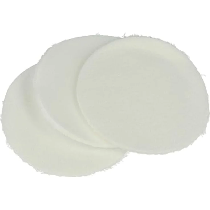 vhbw 6x Polierpad für Kärcher FP 202, PST 1000, FP 303, FP 222 - Polierscheiben-Set für Parkett, Durchmesser 12,5 cm, Weiß, waschbar bei 60°C – Bild 2