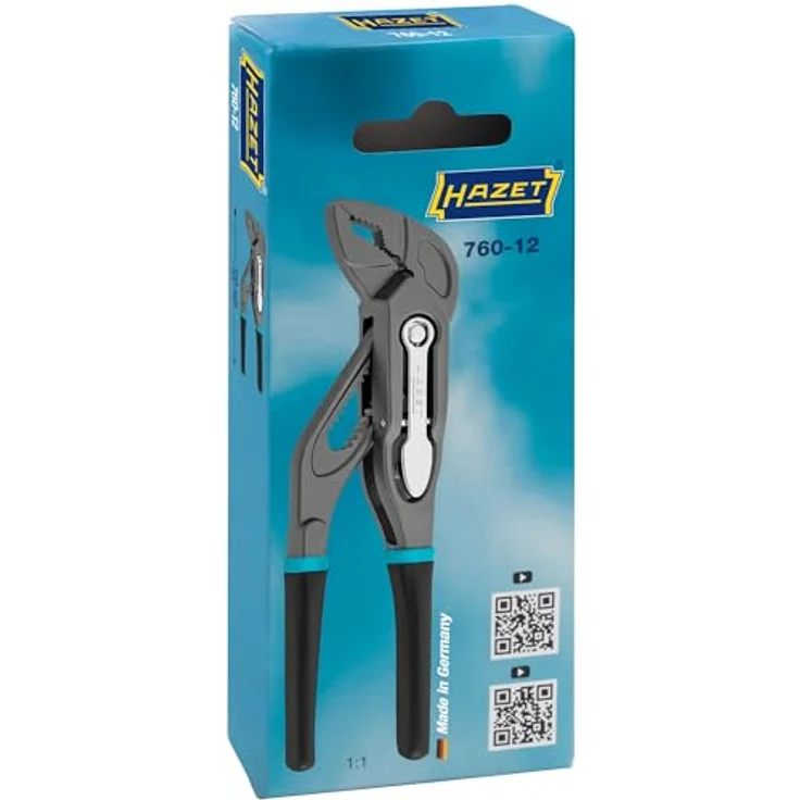 Hazet Universal-/Wasserpumpenzange 760-12, 125 mm, induktiv gehärtete Zähne, laser-geschnittene Verzahnung, doppelte Tauchbeschichtung, chrom-vanadium Stahl – Bild 5