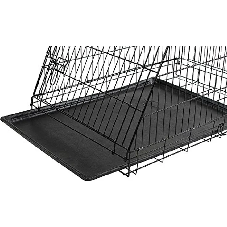 Kerbl 81367 Gittertransportbox, klappbar, 76 x 54 x 64 cm, 2 Türen, schwarz – Bild 2
