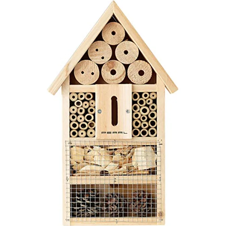 PEARL Insektenhaus: Insektenhotel-Bausatz, Nisthilfe und Schutz für Nützlinge (Insektenhotel Bausatz Kinder, Nistkasten Bausatz, Geschenk Basteln)
