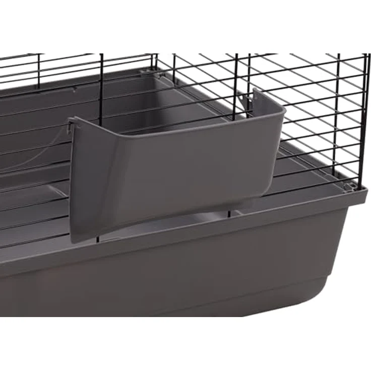 Flamingo MEERSCHWEINCHEN- UND ZWERGKANINCHENKÄFIG MOBI S GRAU 75x47x40CM aus Metall und Kunststoff – Bild 3