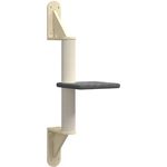 vidaXL Kratzbaum mit Kratzsäule Wandmontage Dunkelgrau 85,5 cm, Katzenmöbel mit Liegefläche und Sisalsäule