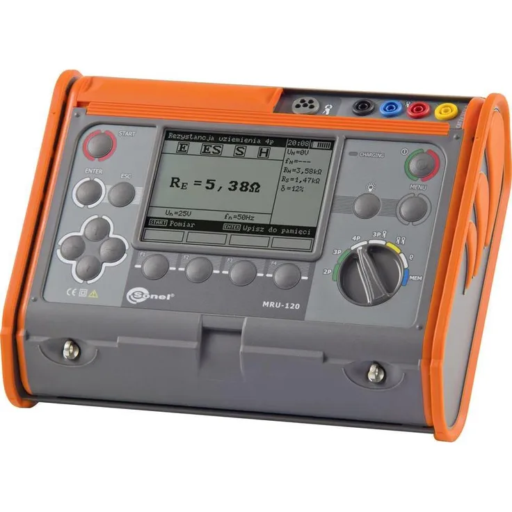 Sonel MRU-120, Multimeter und Erdungsmessgerät (CAT IV 300V) mit 2-, 3- und 4-poligen Messmethoden, inkl. Messzubehör