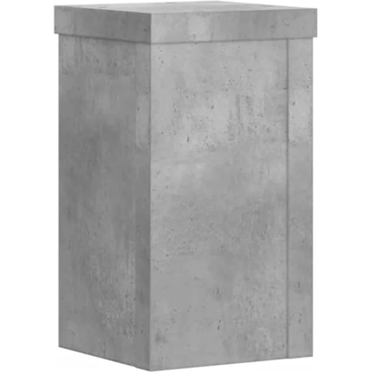 vidaXL Blumenständer Pflanzenständer 2 Stk. Betongrau 10x10x18 cm Holzwerkstoff (2 St) - Robustes Material, stabile Oberplatte, einfache Reinigung – Bild 4