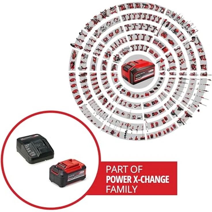 Einhell Power X-Change Starter Kit 5,2 Ah Akku und 3A Ladegerät, Li-Ion, 18 V, 100 min Ladezeit, passend für alle Power X-Change Geräte – Bild 2
