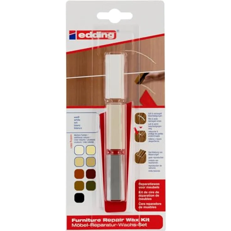 edding Möbel-Reparaturwachs-Set 8901 weiß – Bild 2