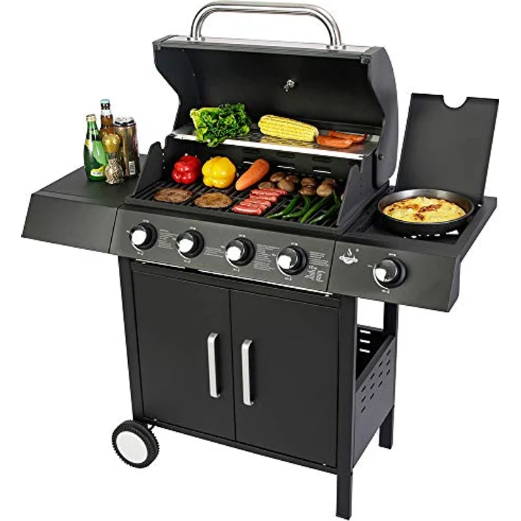 Barbecue El Fuego Gasgrill San Angelo mit 4 Brenner + 1 Seitenbrenner BBQ – Bild 2