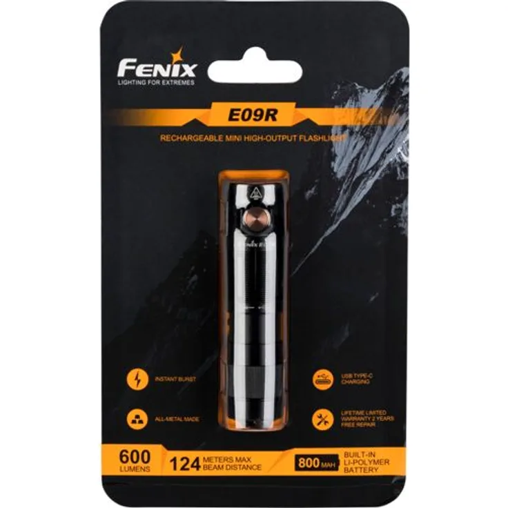 Fenix Schlüsselbund 600 lm Taschenlampe, FNX E09R