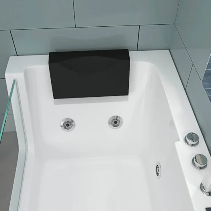 HOME DELUXE Badewanne Whirlpool CARICA, 170 x 80 cm, mit 4 verstellbaren Whirlpooldüsen und LED-Farblichttherapie, strahlend weiß – Bild 7