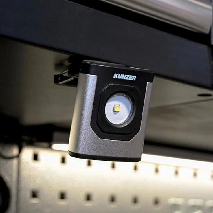 Kunzer PL-002 Minilampe LED 600 lm IP65, Kompaktleuchte mit Magnet, Karabiner und USB-Ladefunktion, 4 Betriebsmodi, stoßfest, 52 g – Bild 4