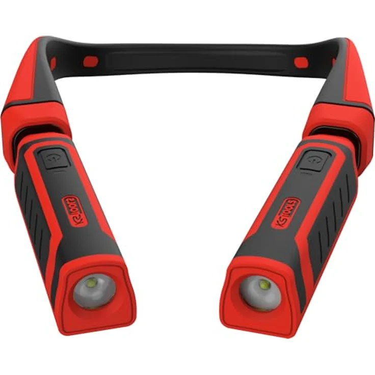 KS Tools 150.4630 eQi UltimateBEAM 2in1 Nackenleuchte, spritzwassergeschützt, inkl. 2 abnehmbaren Arbeitsleuchten je 180 Lumen – Bild 1