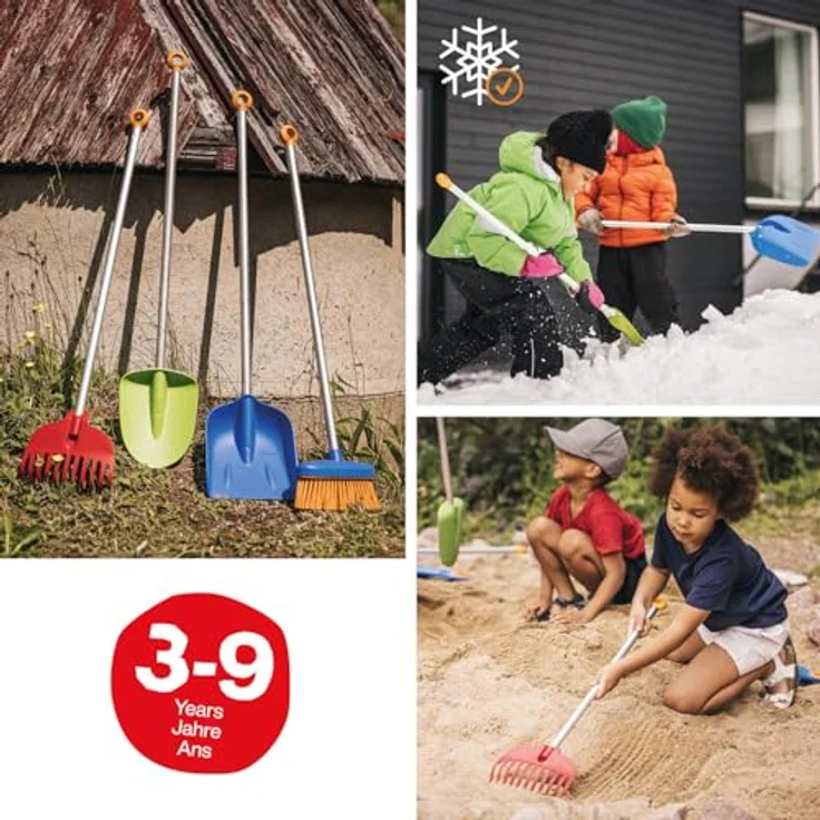 Fiskars Kinder-Spaten, Länge: 91 cm, Kunststoff-Blatt-Aluminium-Stiel, Grün-Orange, MyFirst Fiskars, 1001420 – Bild 4