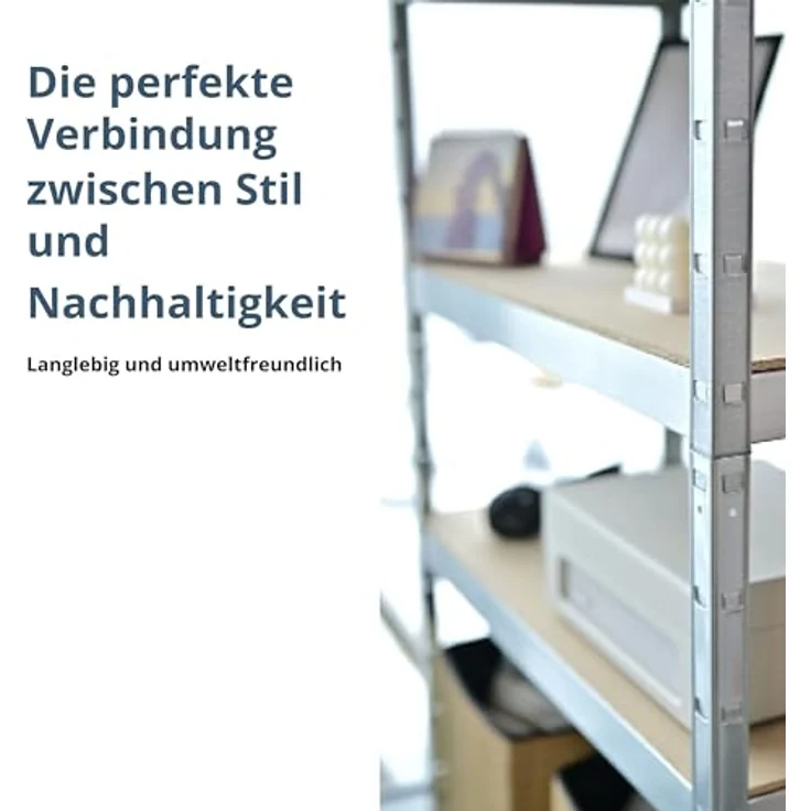 Schulte Regalwelt Schwerlastregal mit 5 Holzböden, 180x90x40cm Regalsystem, Steckregal mit einfacher Montage ohne Verschrauben, Traglast je Boden bis zu 250 Kg (bis zu 1250 Kg Gesamttraglast) – Bild 5