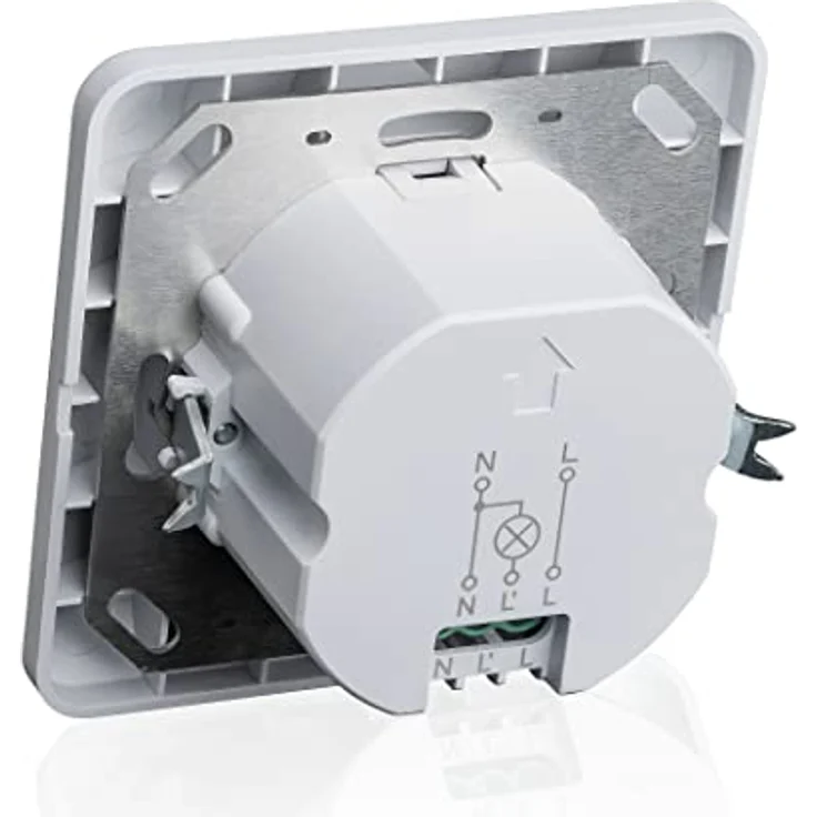 SEBSON Bewegungsmelder Innen Unterputz - 2er Set - LED geeignet, Wand Montage, IR Bewegungssensor programmierbar - Einbau 60x49x32mm - Reichweite Sensor 10m/ 190°, 3-Draht – Bild 3