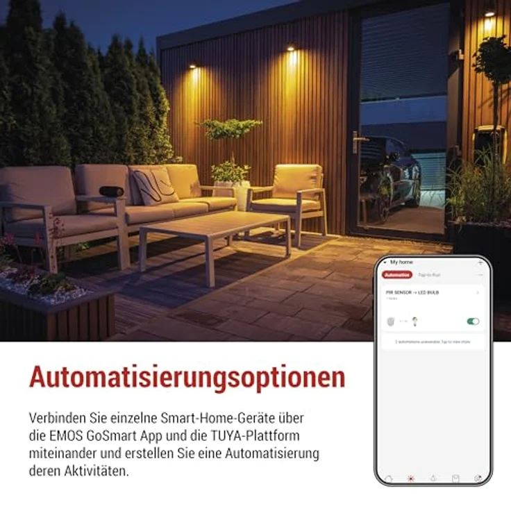 EMOS GoSmart 2in1 Infrarot-Bewegungsmelder und Nachtlicht, WiFi-Bewegungssensor mit App, farbiges Licht, 120° Erfassungswinkel, 5m Reichweite, IP20, 230V – Bild 4