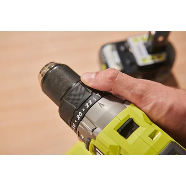 Ryobi 18 V ONE+ Brushless Akku-Schlagbohrschrauber RPD18BL2-0, max. Drehmoment 95 Nm, 24 Drehmomenteinstellungen, 13 mm Schnellspannbohrfutter, G5 GripZone – Bild 3