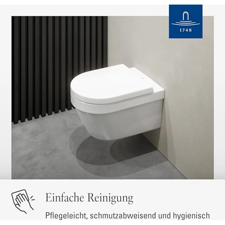 Villeroy & Boch Architectura WC-Sitz 445 x 374 x 59 mm, Duroplast mit SoftClosing und QuickRelease, Weiß Alpin – Bild 4