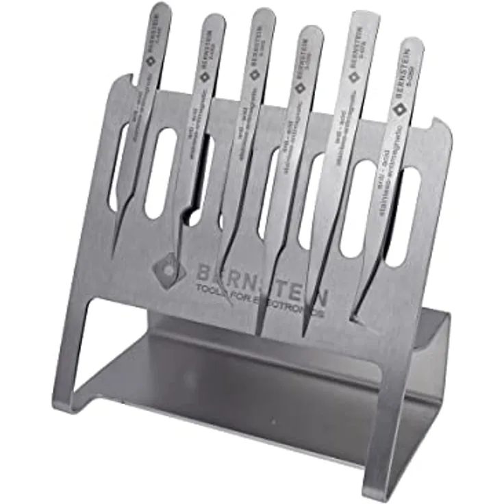 Bernstein SMD Pinzetten Satz 6-tlg (5-050-AV inkl. Vario Ständer)