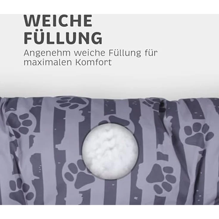 Bestlivings Hundekissen 40x60x15cm (LxBxH) - Anthrazit - Hundekorb gepolstert in vielen Größen M-XXL, kleine bis große Hunde, Hundebett – Bild 5